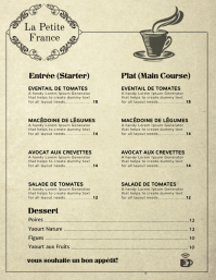 Customize French Menu Templates In Minutes Postermywall
