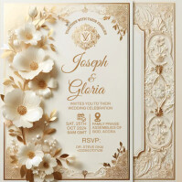 Elegant Modern Wedding Invitation Instagram Post template