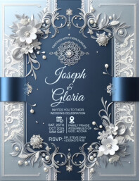 Elegant Modern Wedding Invitation Flyer (US Letter) template