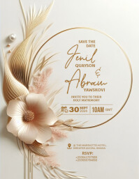 Elegant Modern Wedding Invitation Flyer (US Letter) template