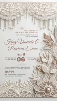 Elegant Modern Wedding Invitation Digital Display (9:16) template
