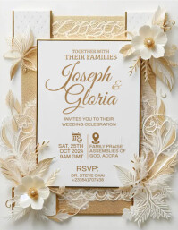 Elegant Modern Wedding Invitation Flyer (US Letter) template