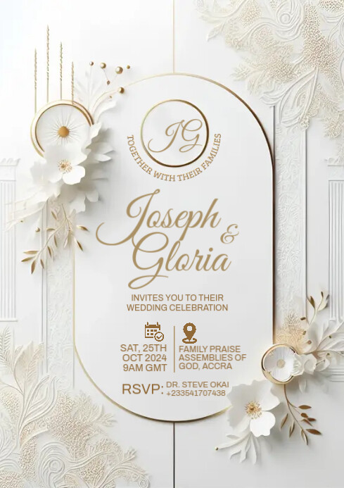 Elegant Modern Wedding Invitation Template | PosterMyWall
