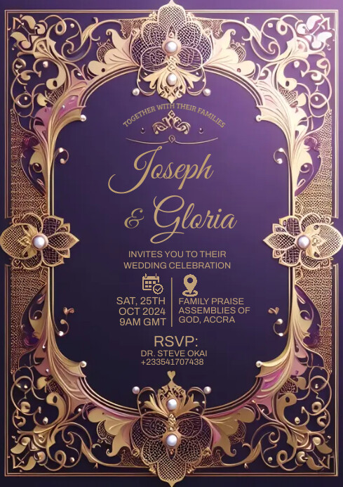 Elegant Modern Wedding Invitation Template | PosterMyWall