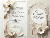 Elegant Modern Wedding Invitation Flyer (US Letter) template