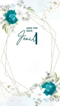 Elegant Modern Wedding Invitation video Digital Display (9:16) template