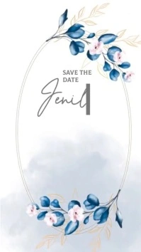 Elegant Modern Wedding Invitation video Digital Display (9:16) template