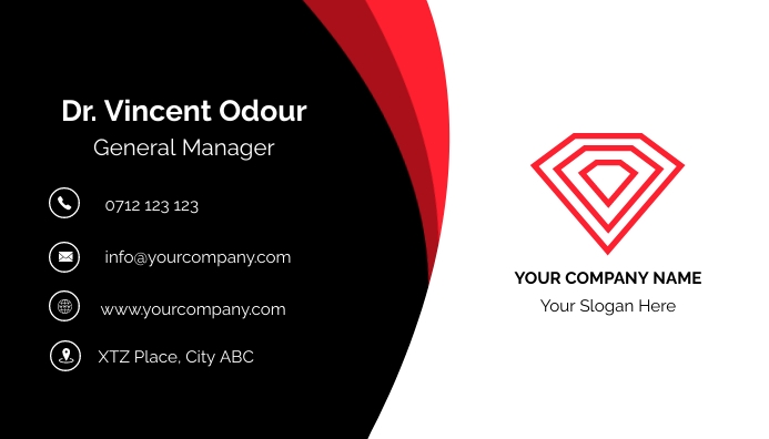 Single Business Card Template