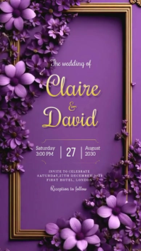 ELEGANT PURPLE WEDDING REEL template