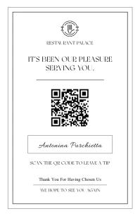 elegant qr code tip jar flyer scan to tip Media Página Ancho template