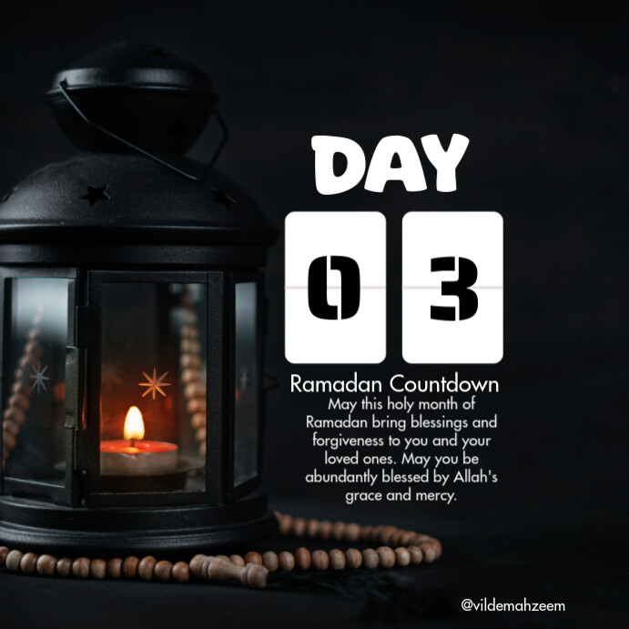 Elegant Ramadan Countdown Reflection Post template