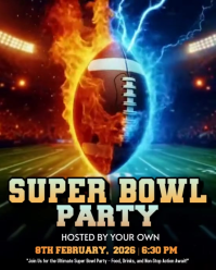 Noir Super Bowl Party Instagram Portrait Template