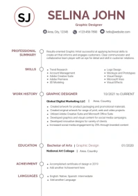 Elegant Resume template A4