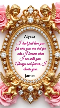 Elegant Romantic Love Card – Perfect for Anniversaries, Weddings & Valentine’s Day” Digital Display (9:16) template