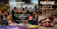 Elegant Rooftop Couples Event Flyer-Luxury Couples Cultural Date Night Flyer ภาพที่แชร์บน Facebook template