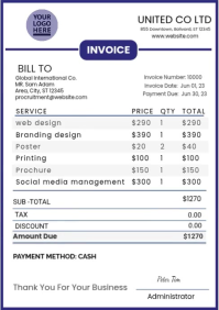 Modern Minimalist Invoice Template for Freelancers & Agencies A4