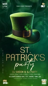 ELEGANT ST. PATRICK'S party event template História do Instagram