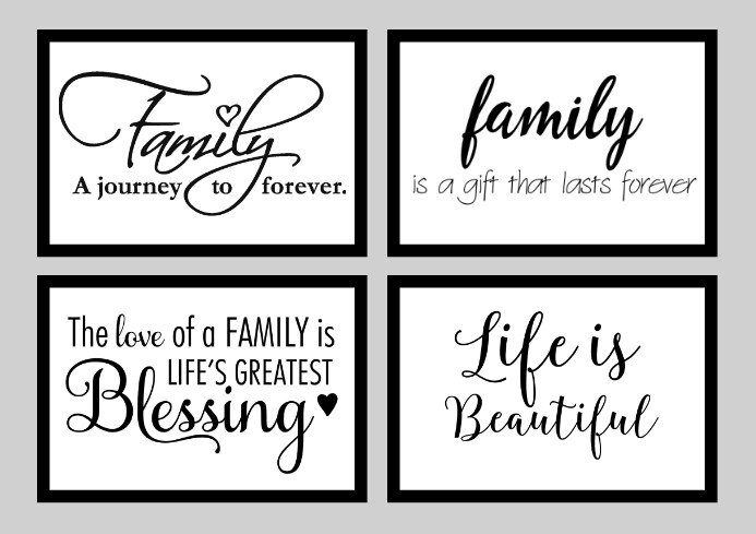 Elegant wall photo gallery mood board A1 template