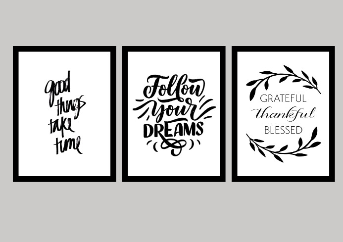 Elegant wall quote frames Template | PosterMyWall