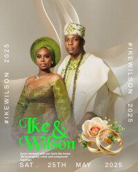 Elegant Wedding Anniversary Celebration Flyer – Customizable Couple Tribute Template Instagram Portrait