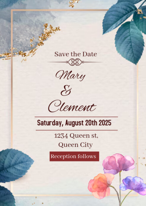 Wedding Card Computer Elegant wedding card design Template | PosterMyWall