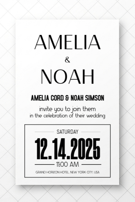 Wedding Invitation Posters Template | PosterMyWall
