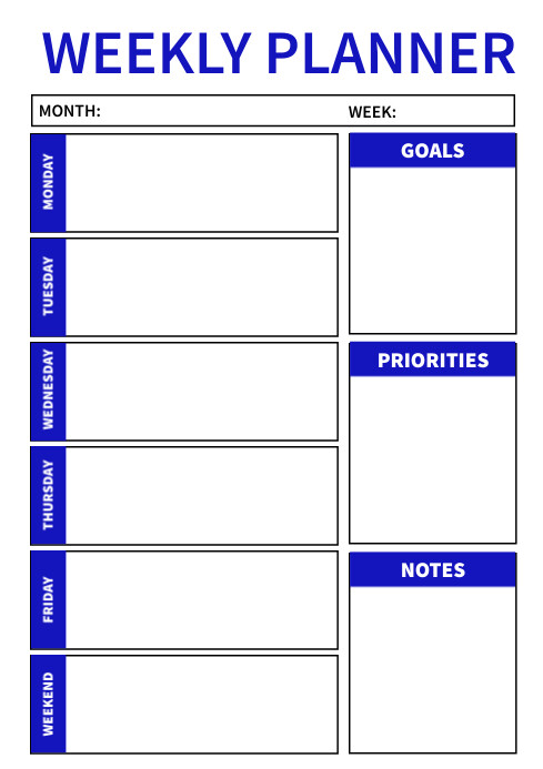 Weekly Planner Client Sample Copy of Elegant weekly planner design template | PosterMyWall