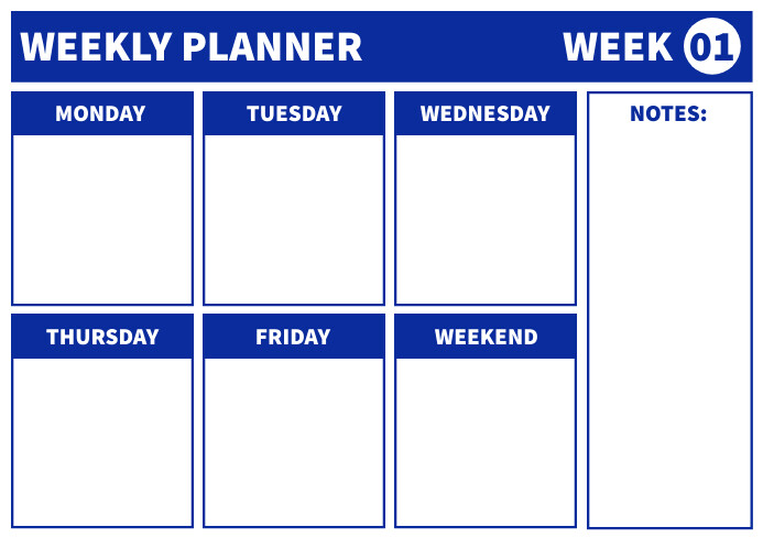 Elegant weekly planner design template | PosterMyWall