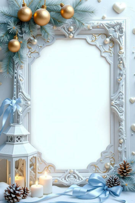Grey Holiday Frame Posters Template | PosterMyWall