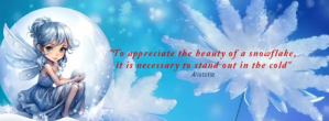 Elegant Winter design and quote Facebook Cover Photo template