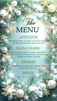 Elegant Winter Gala Menu Template Instagram Story