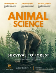 Elephant Animal Science Magazine Cover Flyer