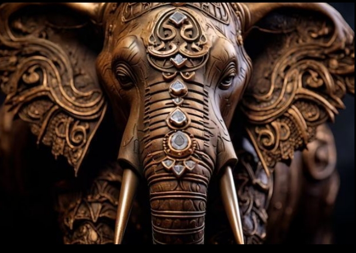 Elephant image Postcard template
