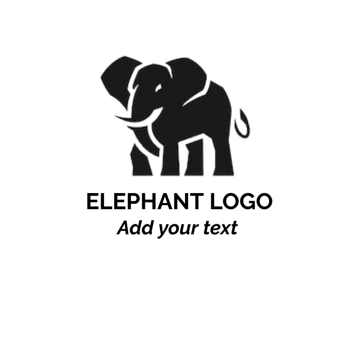 Elefin Logo White Elephant Logo Logos Template | PosterMyWall