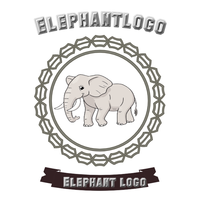 elephant logo Logótipo template
