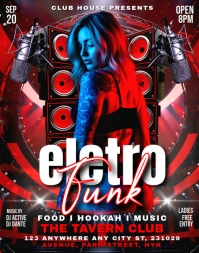 Eletro Night Party Flyer Poster/Wallboard template