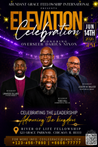 Elevation Celebration Honoring Spiritual Leadership Poster template