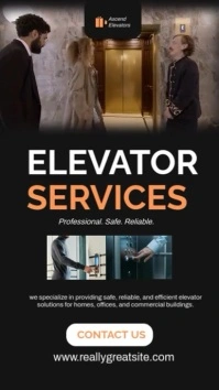 Elevator Instagram Story Video Poster Template – Lift Installation & Maintenance Ad
