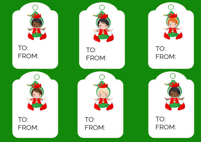 Elf Gift Tags Template | PosterMyWall
