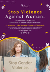 Elimination of Violence Against Women Poster A4 template