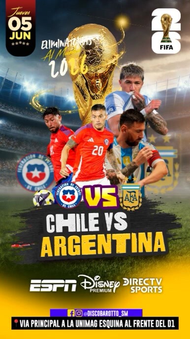 Eliminatorias al mundial 2026 Instagram Reel template