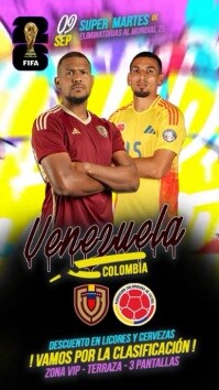 eliminatorias al mundial 2026  venezuela vs colombia Instagram Reel template