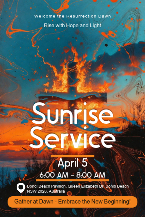 Elite Easter Sunrise Service Poster Template for Inspirational Outdoor ...