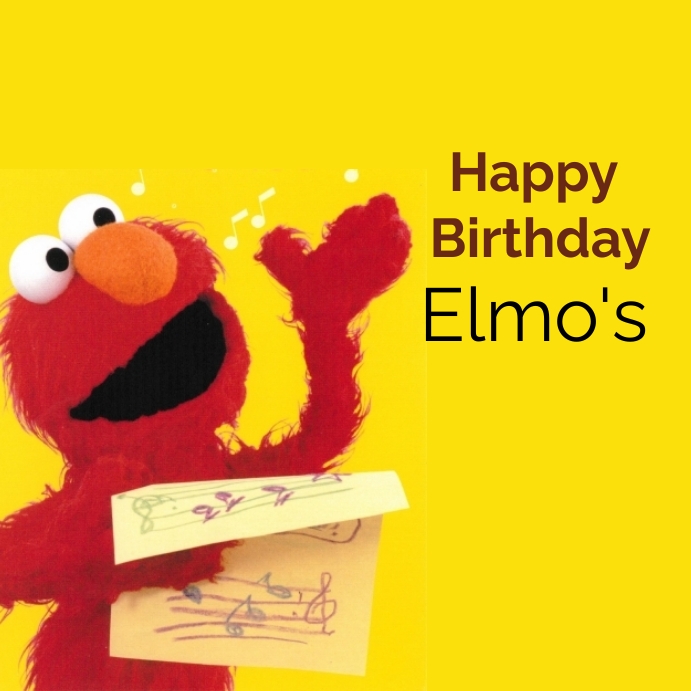 elmo's birthday Template | PosterMyWall