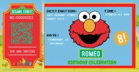 Elmo Birthday Invitation Facebook Event Cover template
