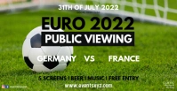 EM Euro 2020 Soccer Public Viewing Live Watch Capa para evento do Facebook template