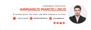 email digital signature design template ส่วนหัวอีเมล