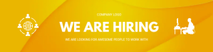Orange Job Hiring Announcement Google Classroom Banner Template