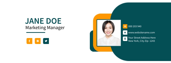 Email Signature Ads Facebook 封面图片 template