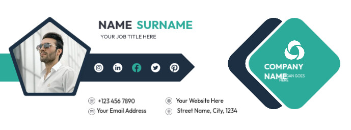 Email Signature Facebook Cover Photo template